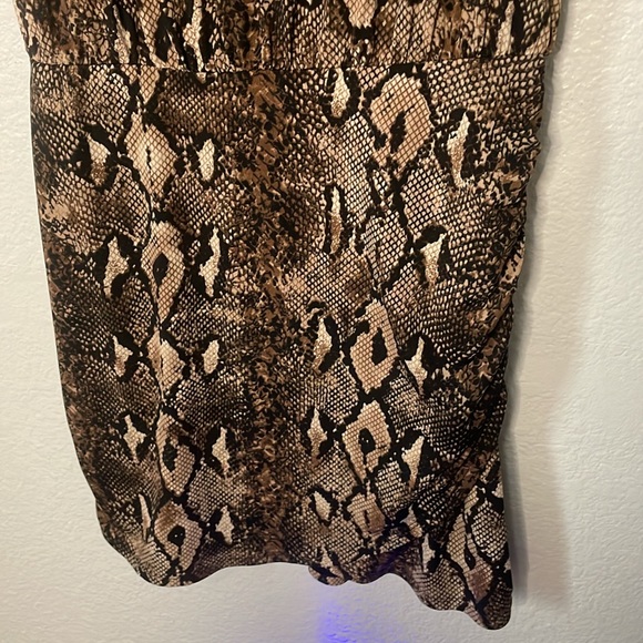 SUNDAY IN BROOKLYN Snake Knit Tank Dress | Brown | Large - Picture 7 of 12